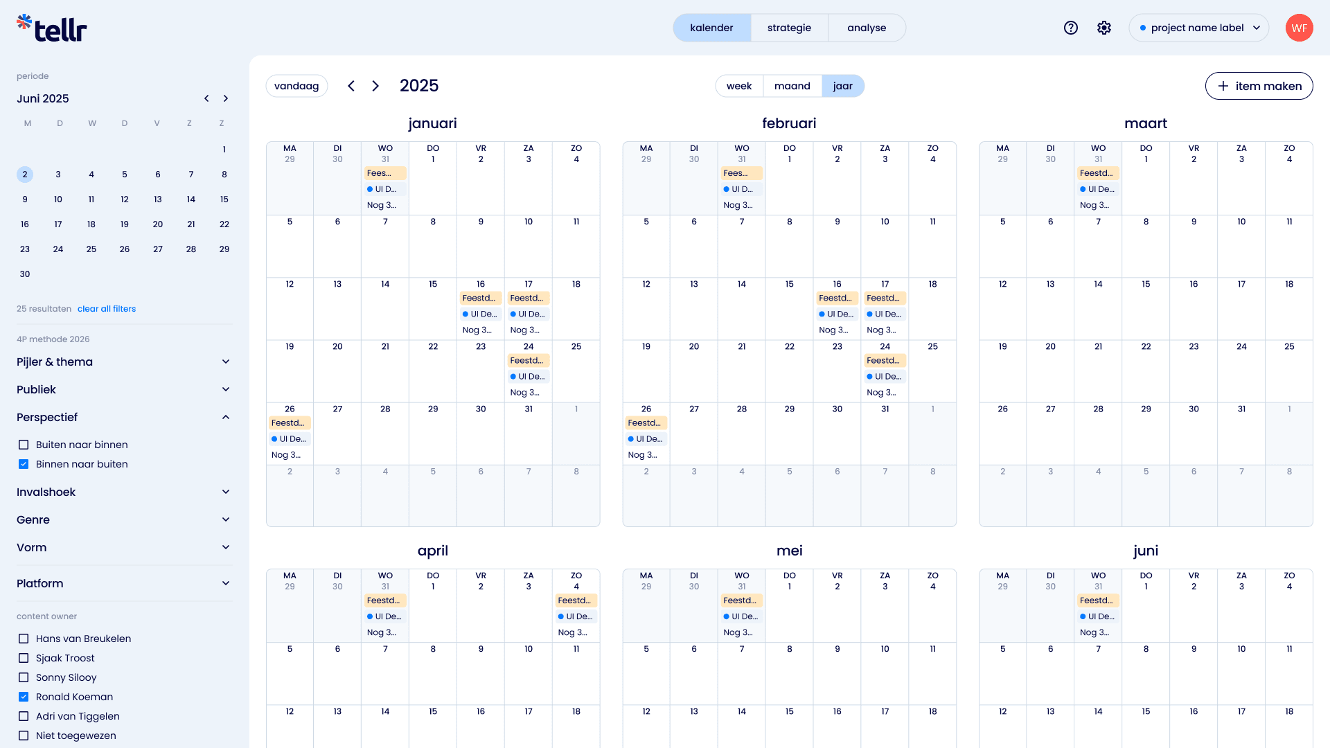 Bewaar het overzicht in je kalender